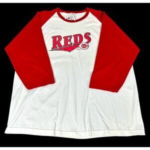 Brand New Vintage 2002 Cincinnati Reds 3/4 Sleeve Tshirt Adidas Men's Size XL